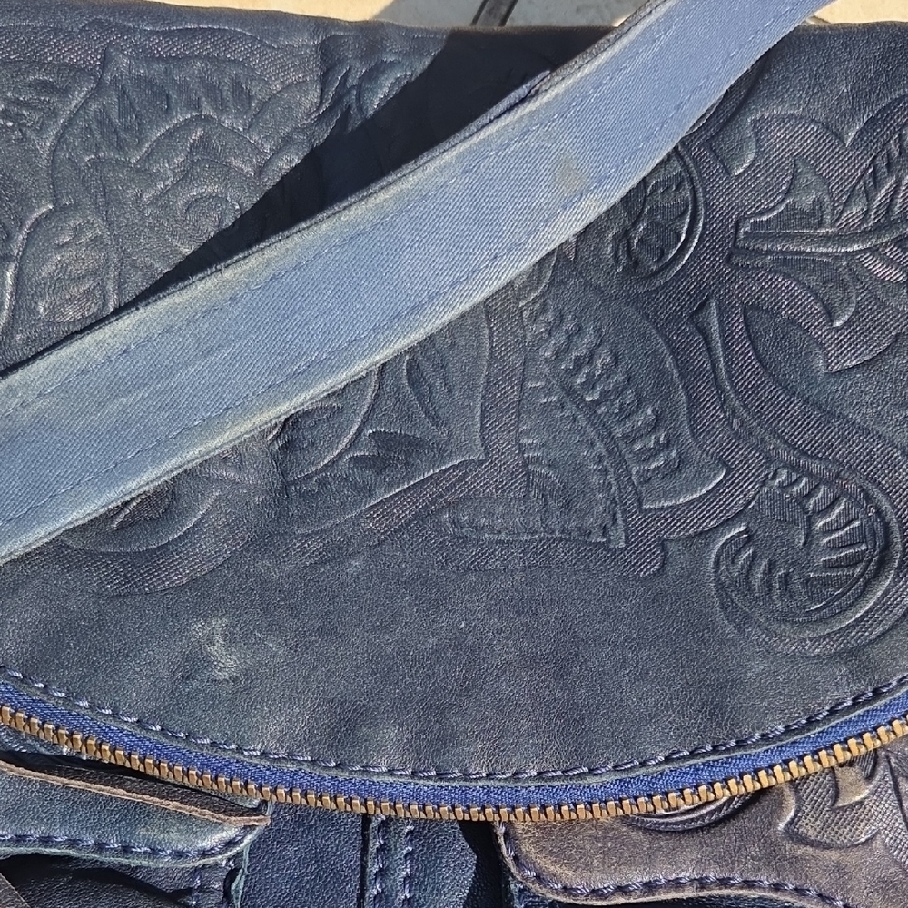 LUCKY BRAND Stash "Ramblin' Rose" shoulder bag 100% Lamb Leather - Picture 11 of 13